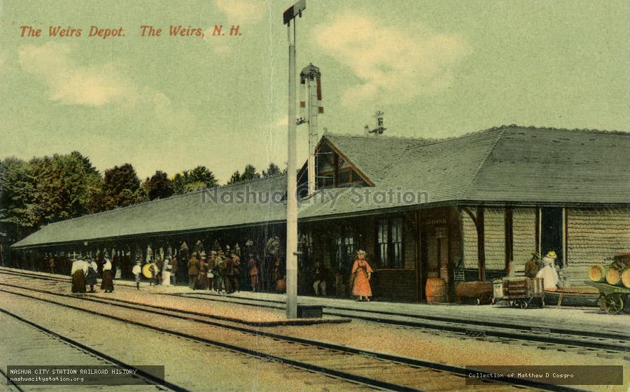 Postcard: The Weirs Depot, The Weirs, New Hampshire